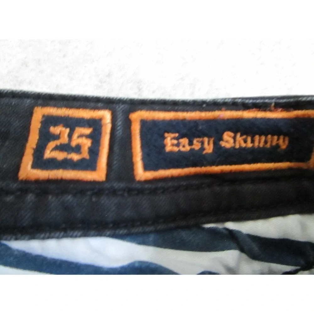 Rock Revival Jeans Womens 25 Black Betty Easy Skinny Embroidered Y2K - Picture 6 of 12